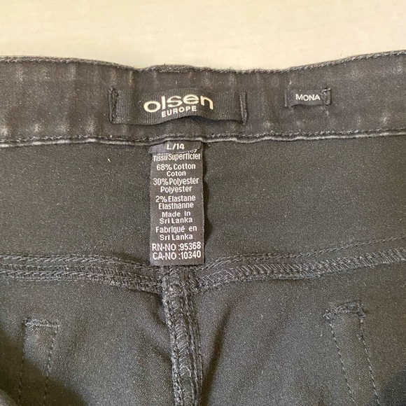 Olsen womens black straight leg Mona jeans with stretch - L/14 - Picture 7 of 14